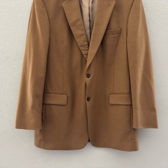Jos A Bank 100% Cashmere Sport Coat Blazer Jacket Camel Tan Classic Preppy 44 LG - Picture 8 of 16
